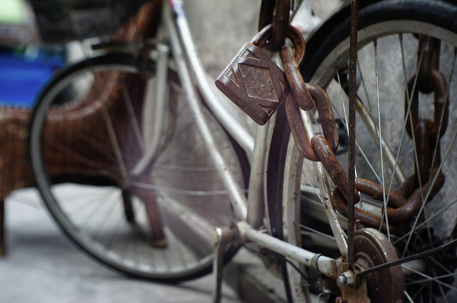 Old Bike Photograph by Julien Ballet-baz Photography