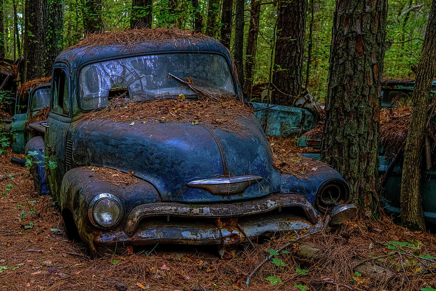 Old Blue Chevy Photograph by Darryl Brooks