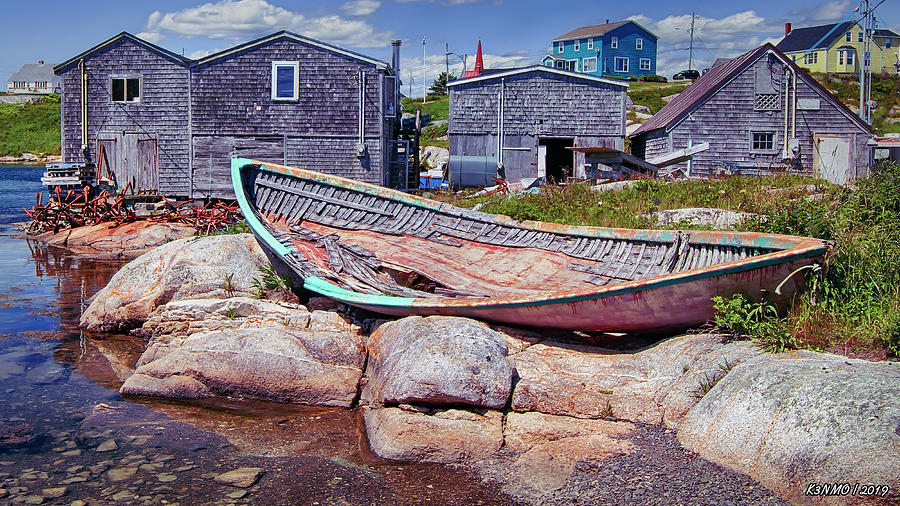 Old  Boat at Peggys Cove Photograph by Ken Morris