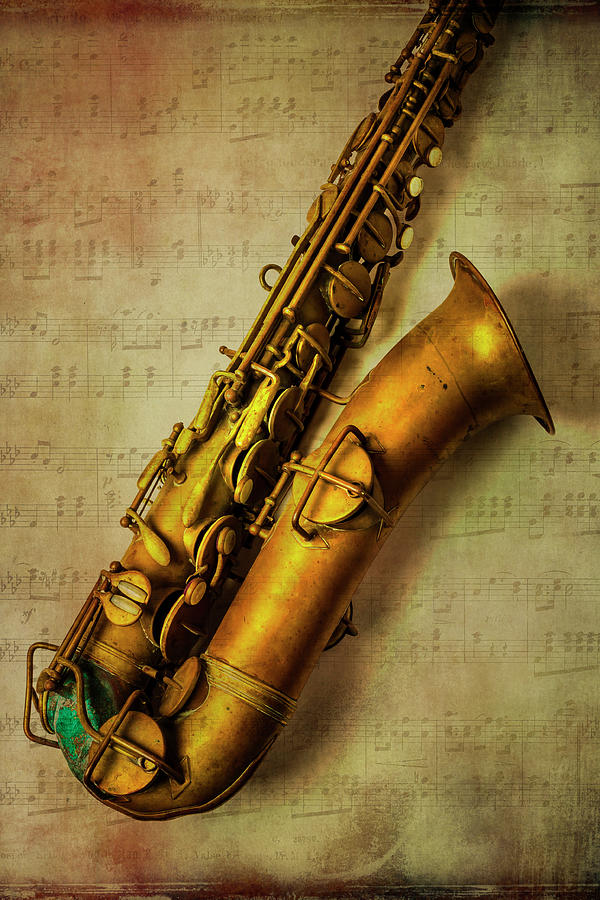 Old Brass Sax Photograph by Garry Gay