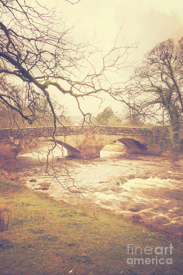 Old Bridge Over A Flowing Riverbank In Yorkshire Photograph by Ethiriel Photography