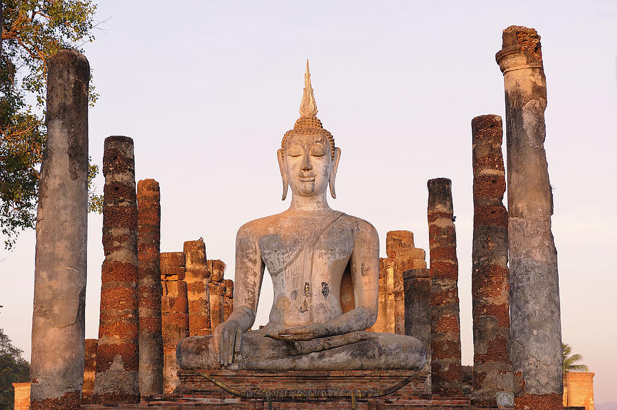 Old Buddha Statue Digital Art by Heeb Photos