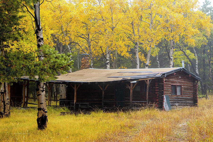 Old Cabin in the Fall Photograph by Sam Sherman