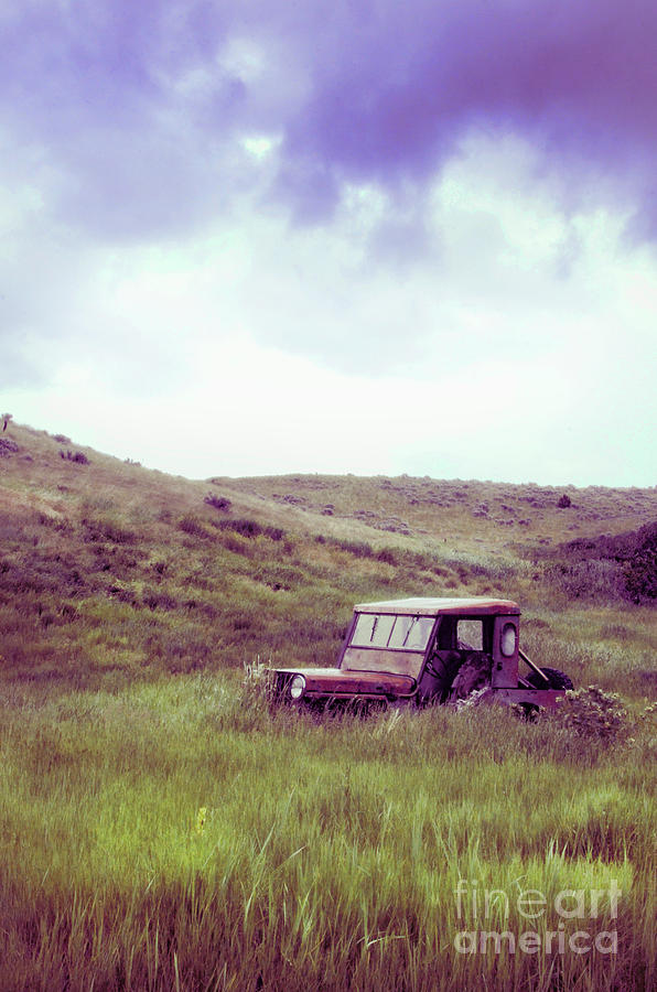 Old Car in a Field Photograph by Jill Battaglia