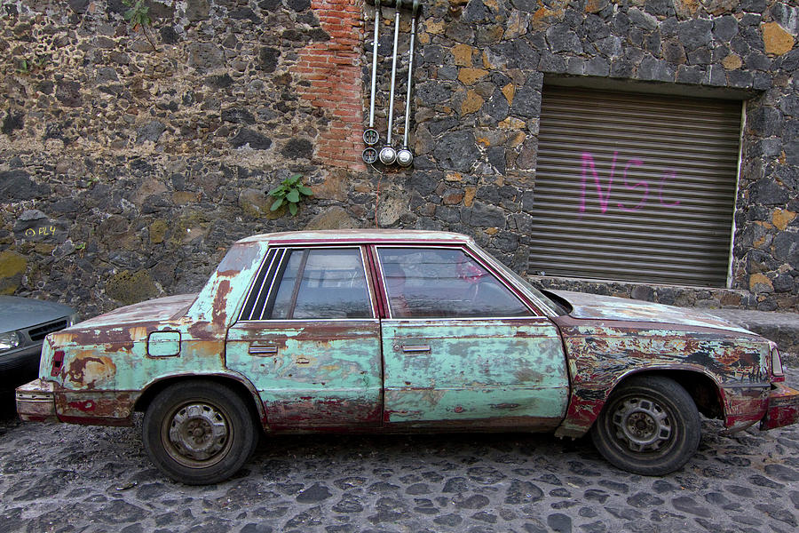 Old Car, Mexico Photograph by James Gritz