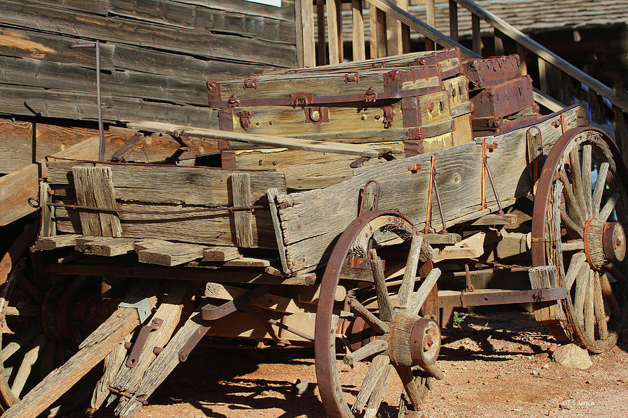 Old Cargo Wagon At The Goldmine Digital Art by Tom Janca