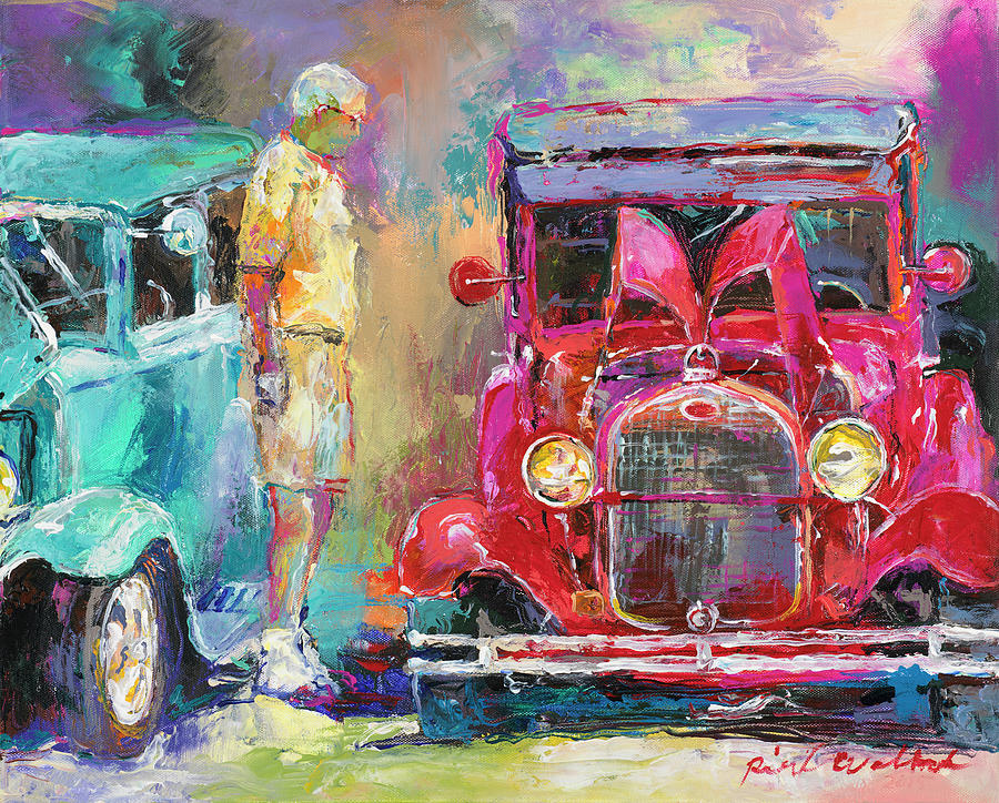 Car Painting - Old Cars by Richard Wallich