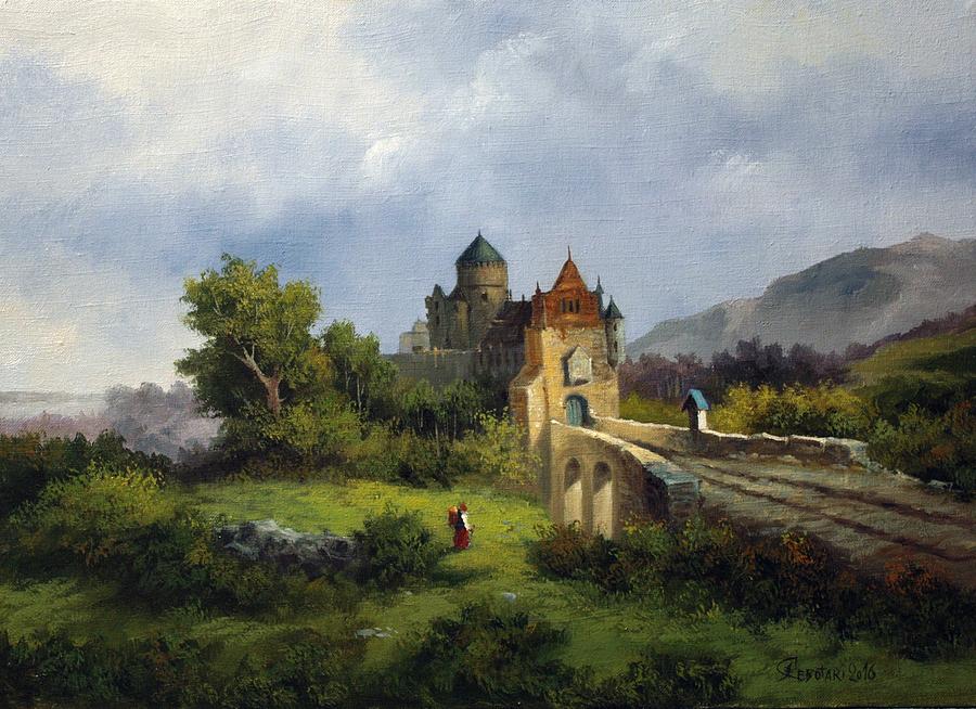 old castle painting