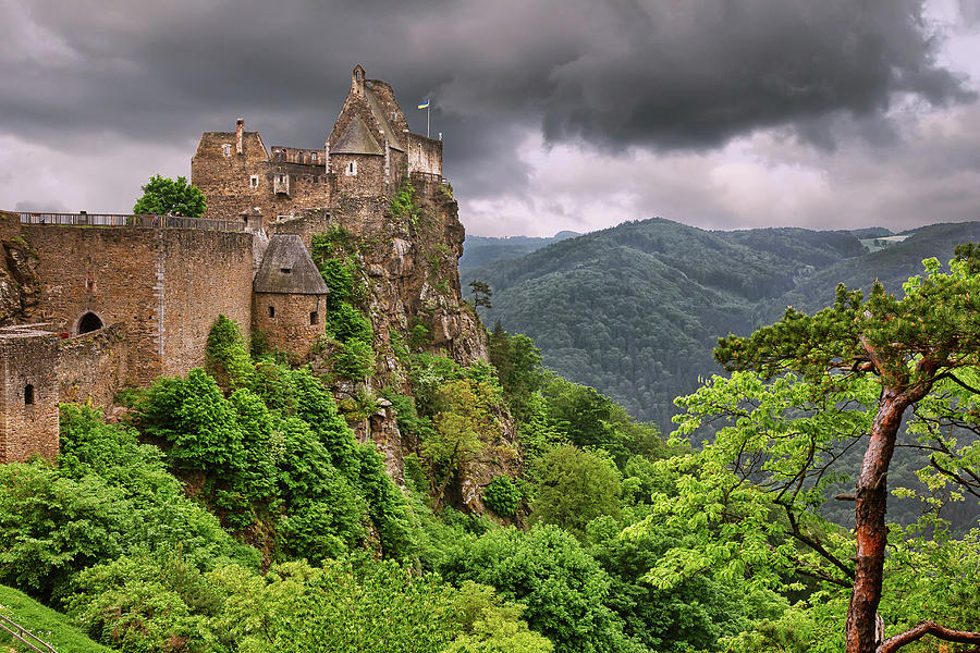 Old Castle Ruins With The View To Danube River Valley Aggstein Photograph By Kateryna Polishchuk