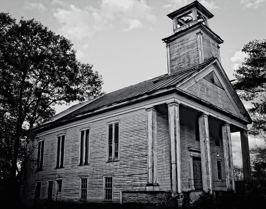 Old Church in Black and White Photograph by Maggy Marsh