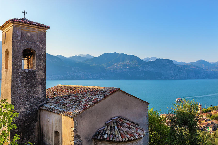 Old Church Overlooking Lake Garda, Italy Photograph by Flavio Vallenari