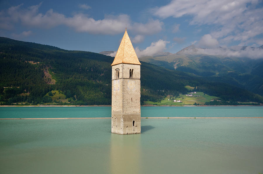 Old Church Tower Of Graun In The Lago Photograph by Michaelutech