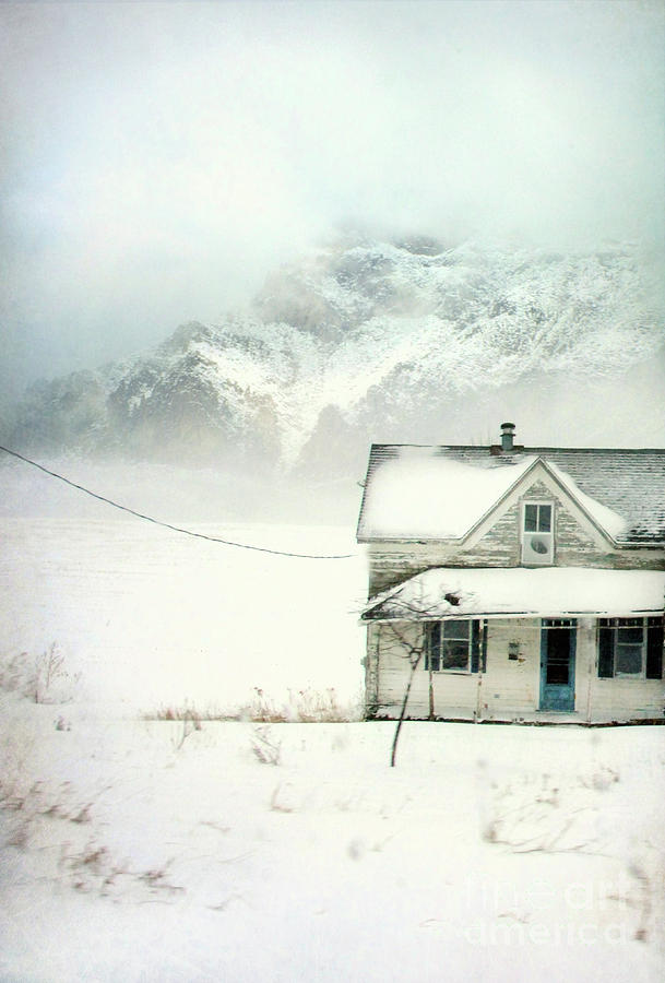 Old Clapboard House in Snow Photograph by Jill Battaglia