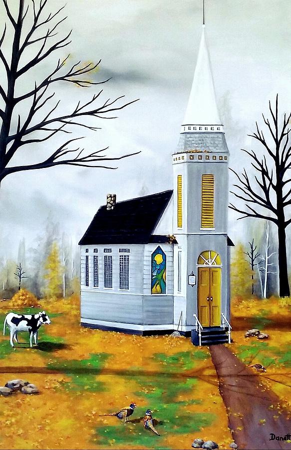 Old Country Church Painting By Danett Britt