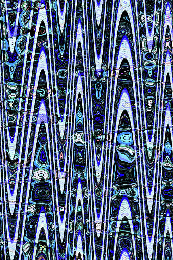 Old Dead Oak Tree Blue Abstract Digital Art by Tom Janca