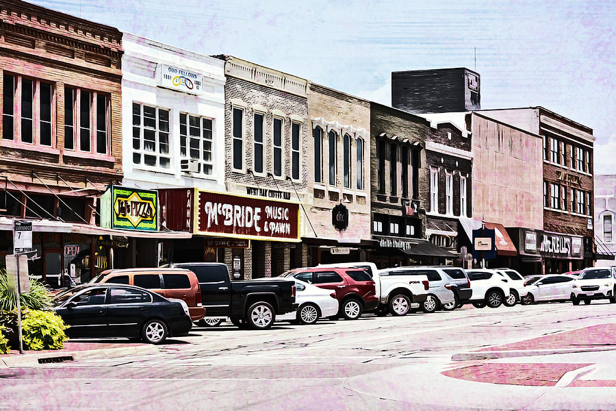 Old Denton Town Square Photograph by Gaby Ethington