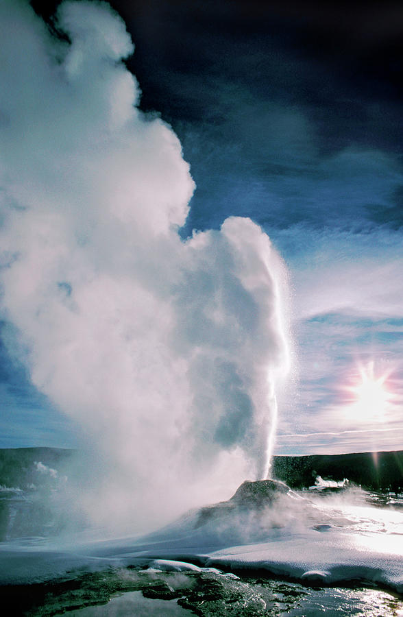 Old Faithful Geyser In Yellowstone Photograph By Renaud Visage