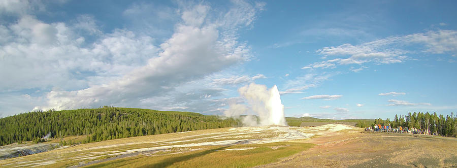 Old Faithful geysersac at Yellowstone National Park Photograph by Alex Grichenko