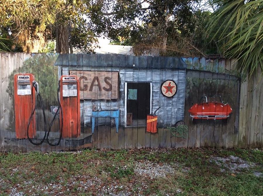 Old Fashioned Garage Painting By Tina Rosinski