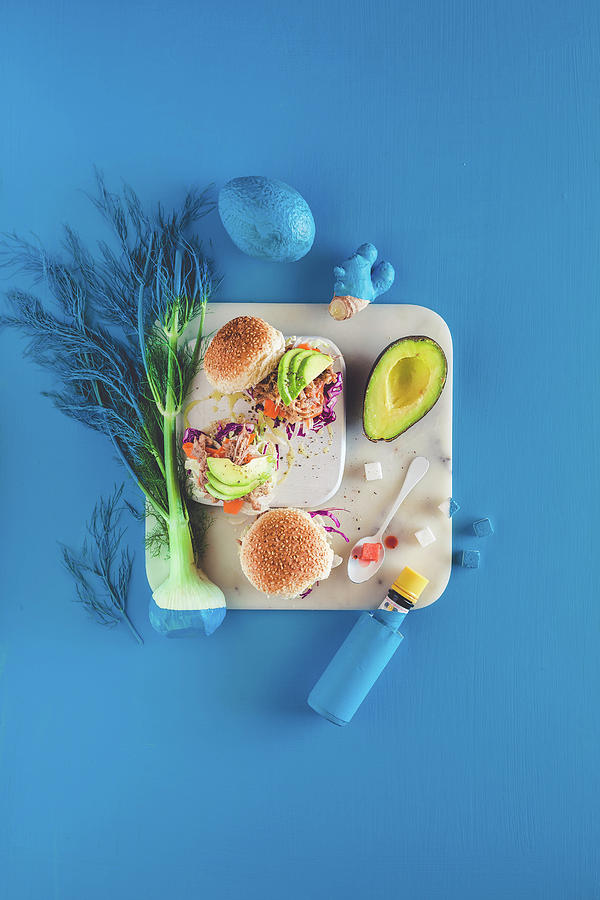 Old Fashioned Sliders With Pulled Pork And Avocado Photograph by Great Stock!