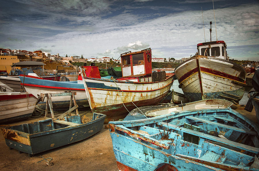 Old Fishing Boats by Carlos Caetano