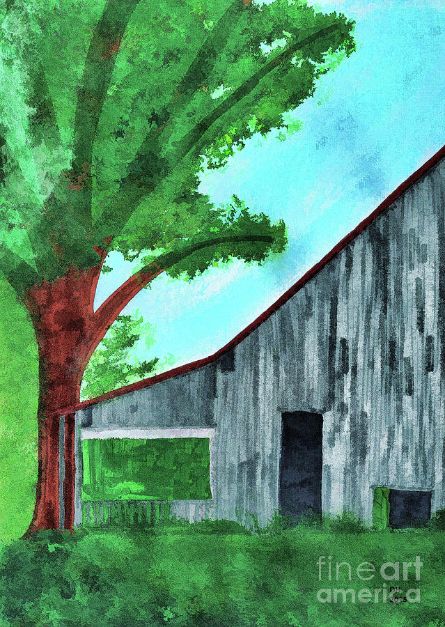 Old Florida Barn Painting by D Hackett