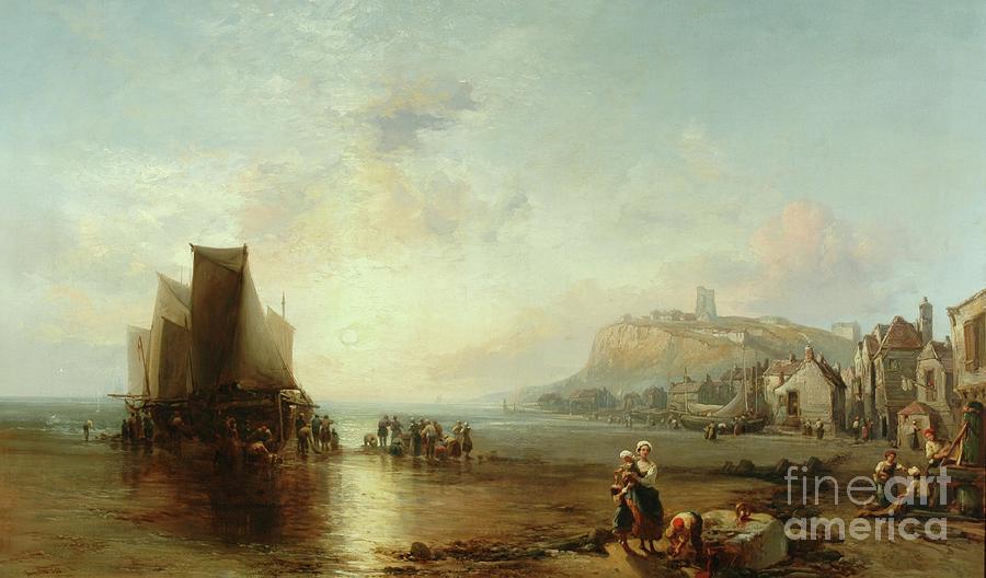 Boat Painting - Old Folkestone, 1866 by James Webb