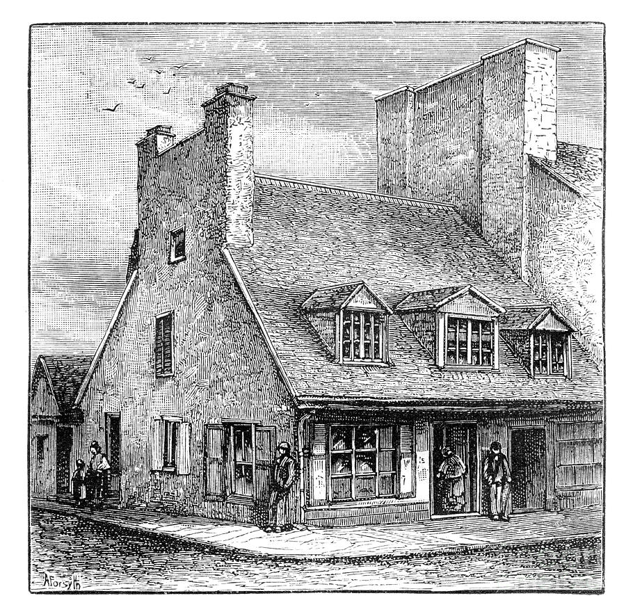 Old French House, Quebec, Canada, 1900 Drawing by Print Collector