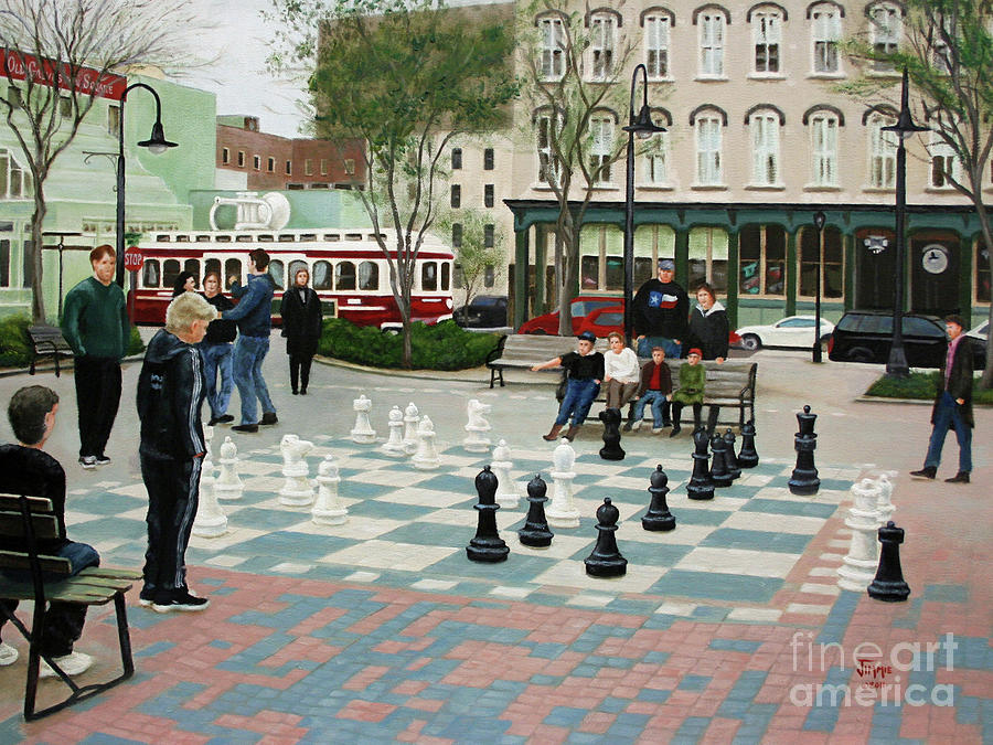 Old Galveston Square Painting by Jimmie Bartlett
