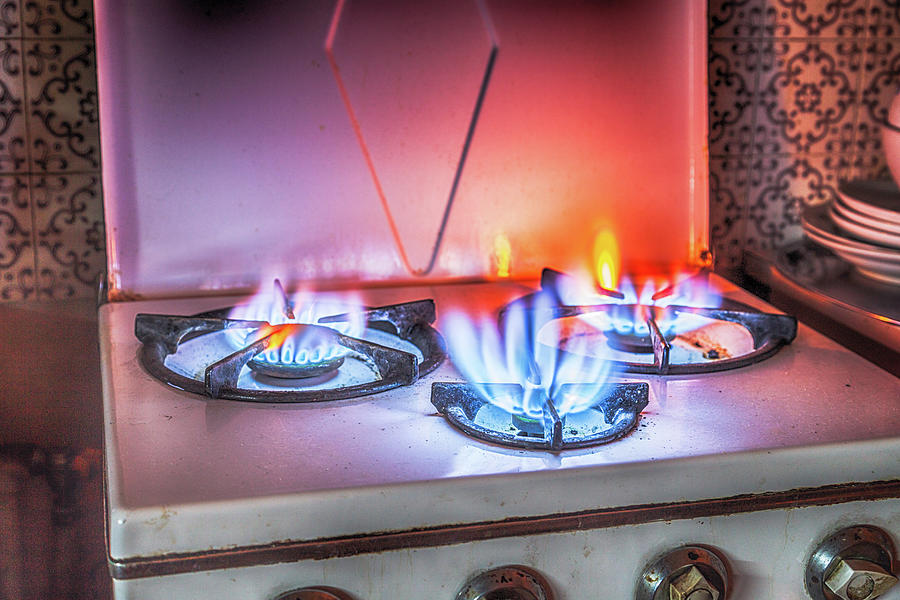 Old Gas Stove With Three Fires Photograph by Vivida Photo PC