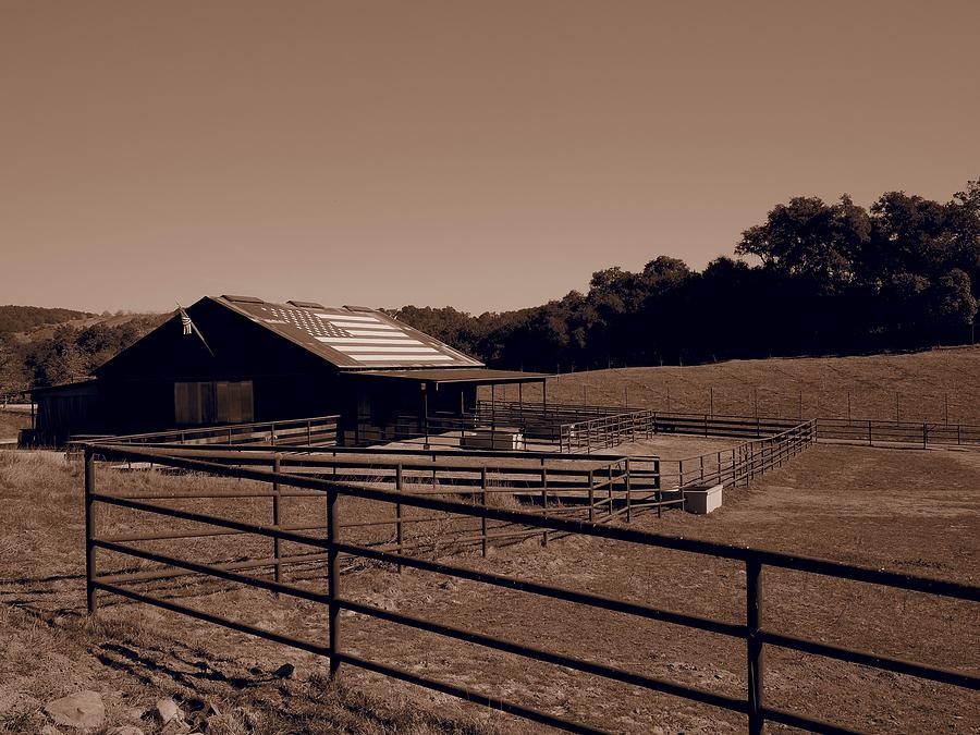 Old Glory on Barn Photograph by Denise Benson - Fine Art America