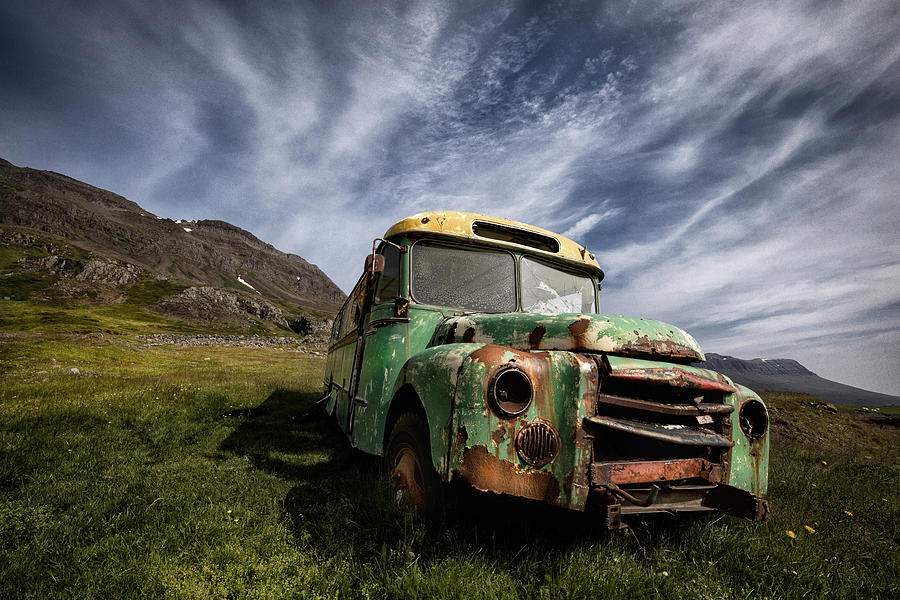 Truck Photograph - Old Green by orsteinn H. Ingibergsson