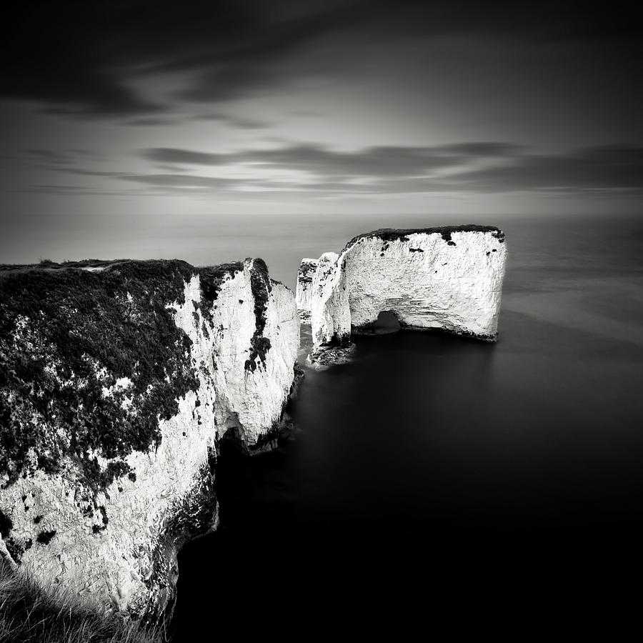 Black And White Photograph - Old Harry by Rob Cherry