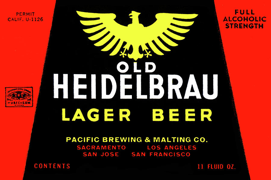 Old Heidelbrau Lager Beer Painting by Unknown