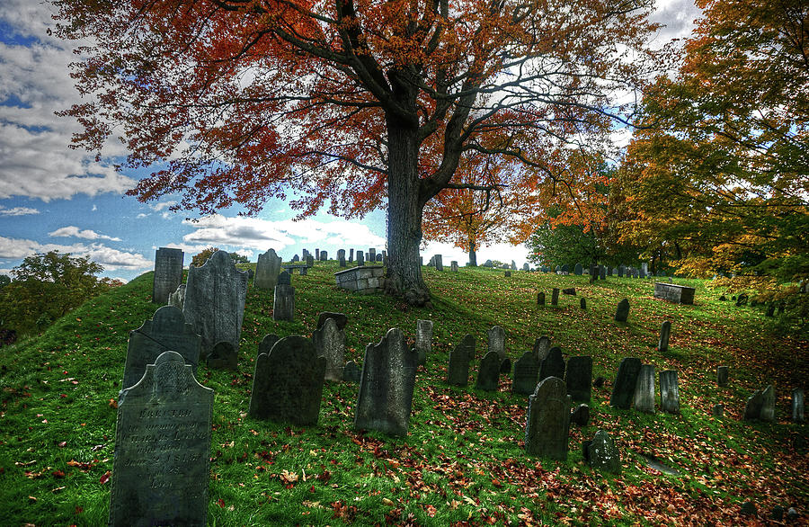 Old Hill Burying Ground in Autumn Photograph by Wayne Marshall Chase Old Hill Burying Ground in Autumn Photograph by Wayne Marshall Chase
