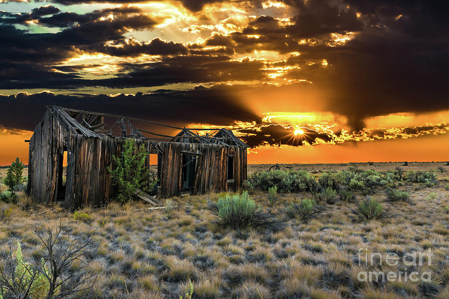 Sunset Photograph - Old Homestead At Sunrise by Aaron Harris