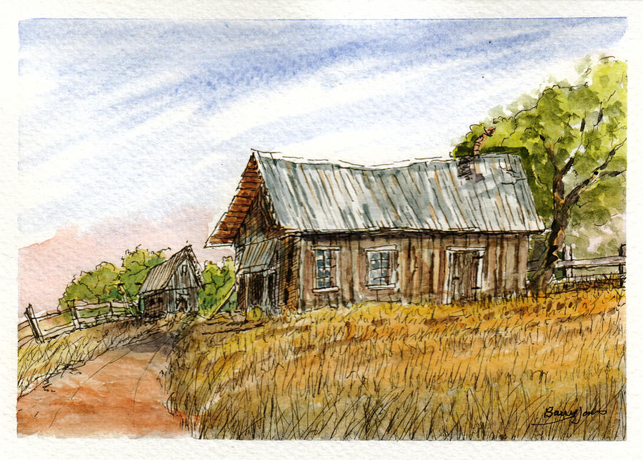 Old Homestead Painting by Barry Jones