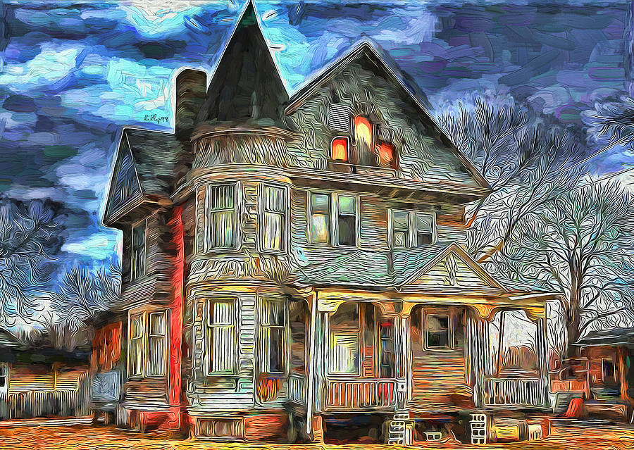 Old house impressum Painting by Nenad Vasic