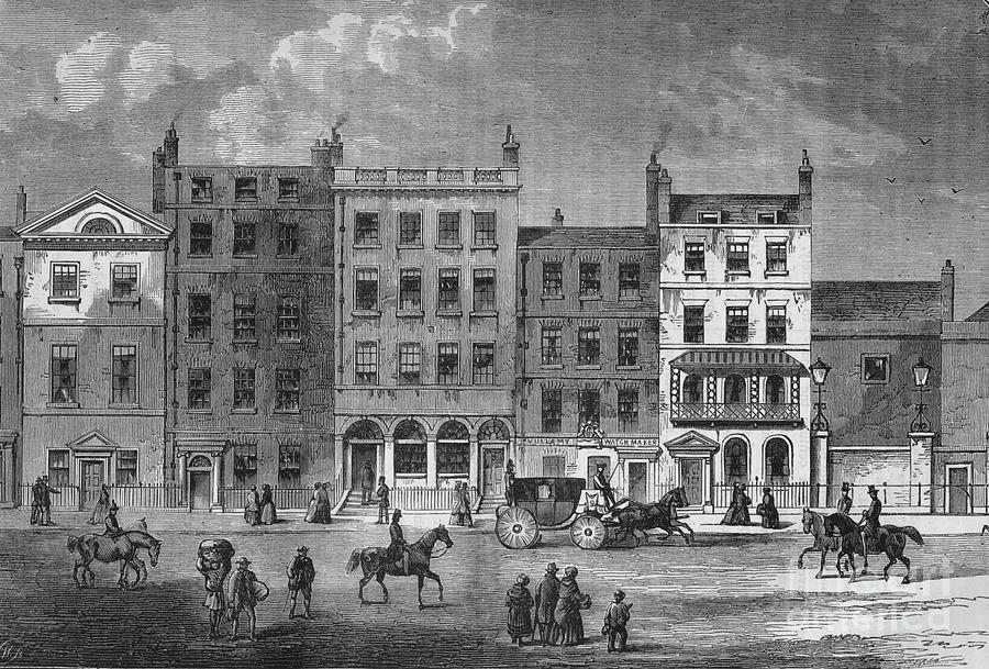Old Houses In Pall Mall, Westminster Drawing by Print Collector