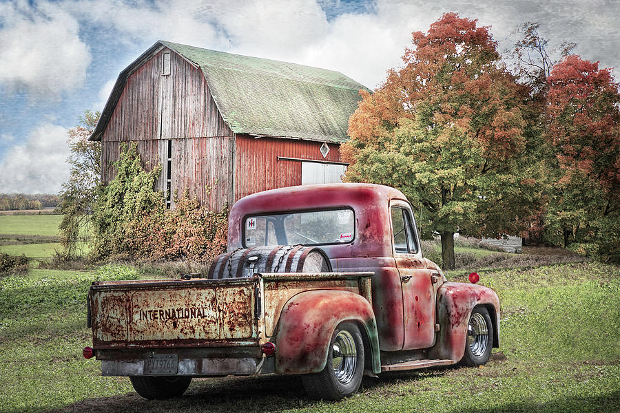 Old International Pickup Truck in Soft Textures Photograph by Debra and Dave Vanderlaan