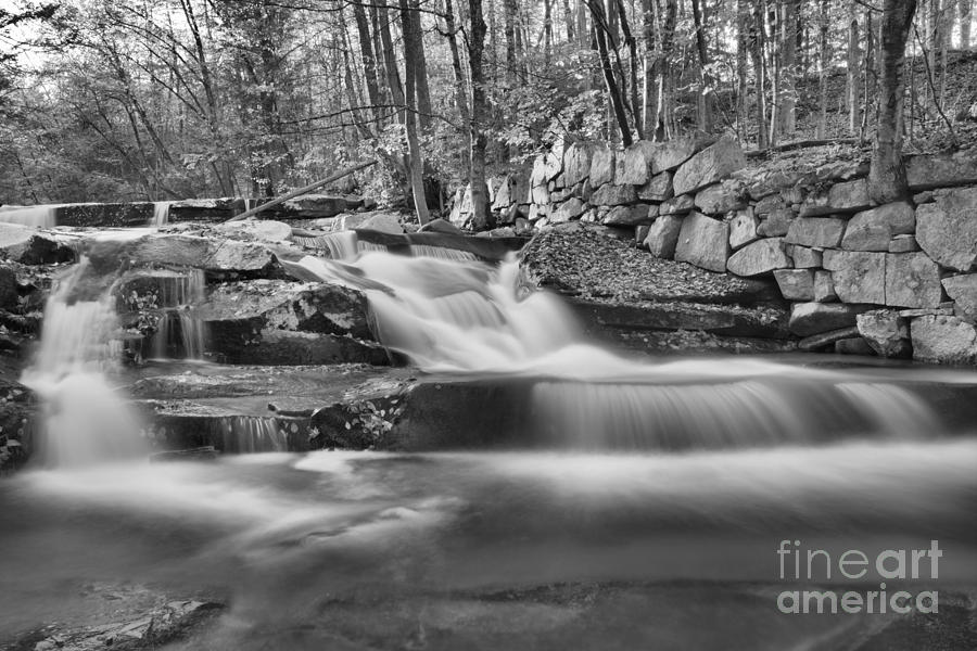 Old Jelly Mill Falls Vermont Black And White Photograph by Adam Jewell