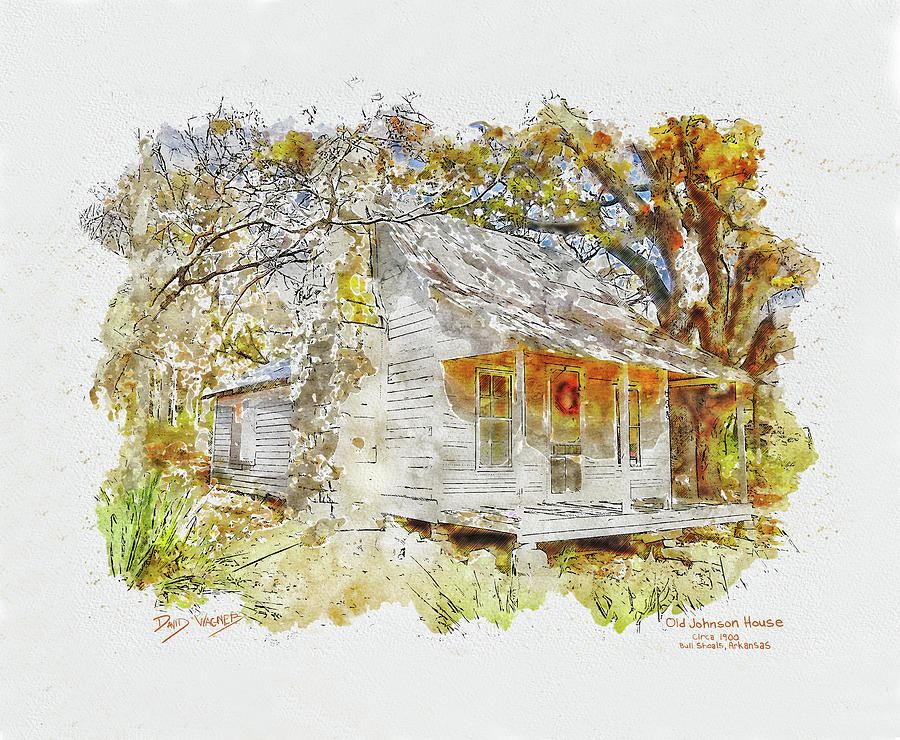 Old Johnson House Painting by David Wagner