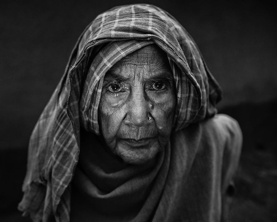 Old Lady Photograph by Sanghamitra Bhattacharya