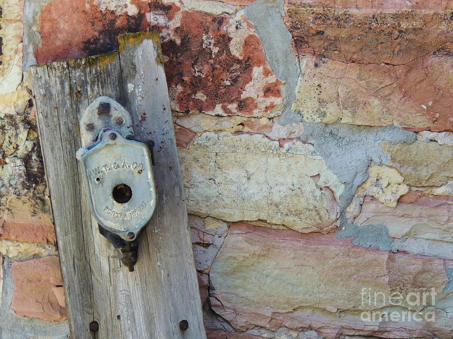 Old Lock Old Wall Photograph by Julie Rauscher