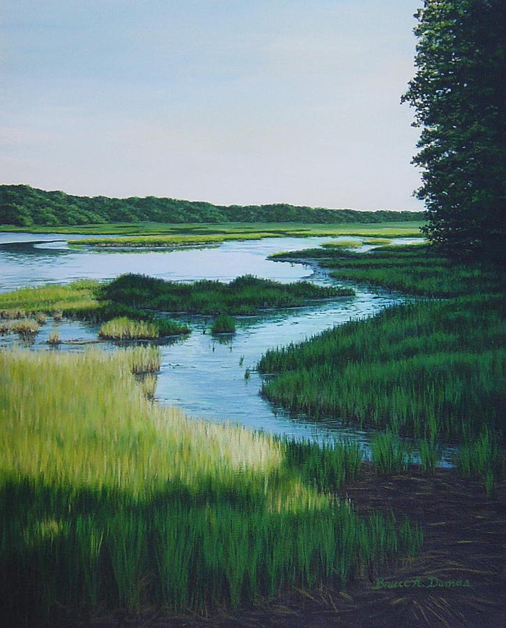 Old Lyme Marsh Painting by Bruce Dumas