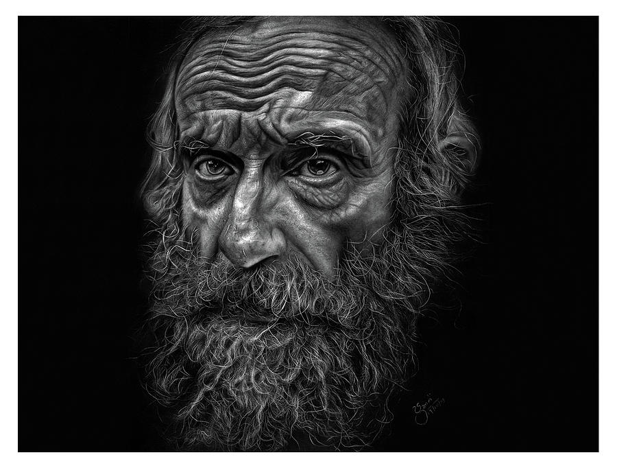 Realistic Old Man Drawings / Hey guys i'm new here but here's a drawing