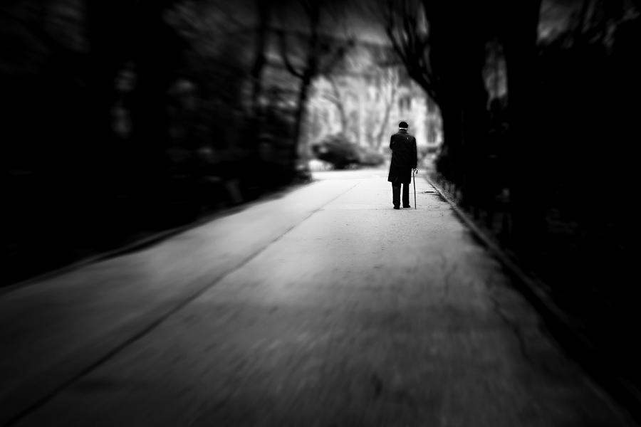Old Man Walking Photograph by Marius Cintez?