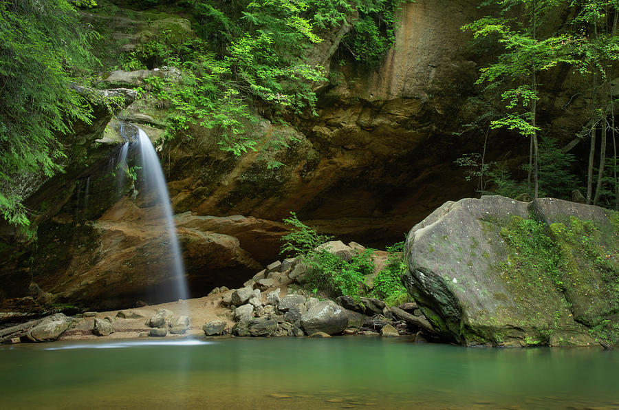 Old Man's Cave Lower Falls, Hocking Photograph by Alan Majchrowicz ...