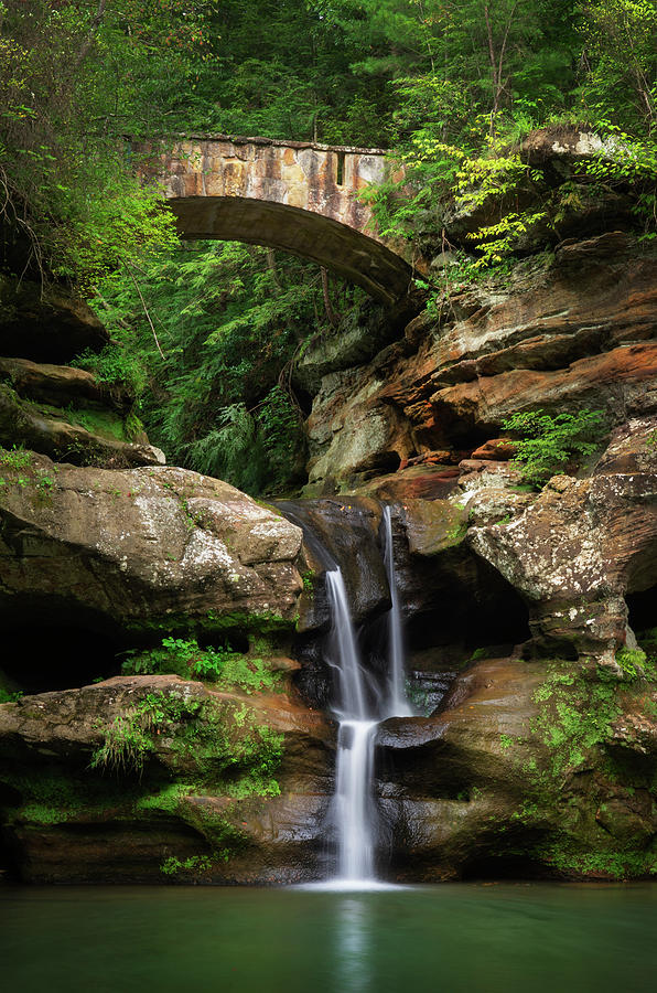 Old Mans Cave Upper Falls, Hocking Photograph by Alan Majchrowicz Old Mans Cave Upper Falls, Hocking Photograph by Alan Majchrowicz