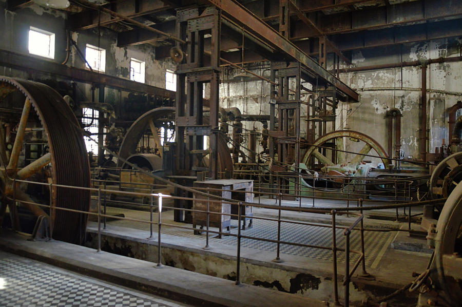 abandoned factory machinery